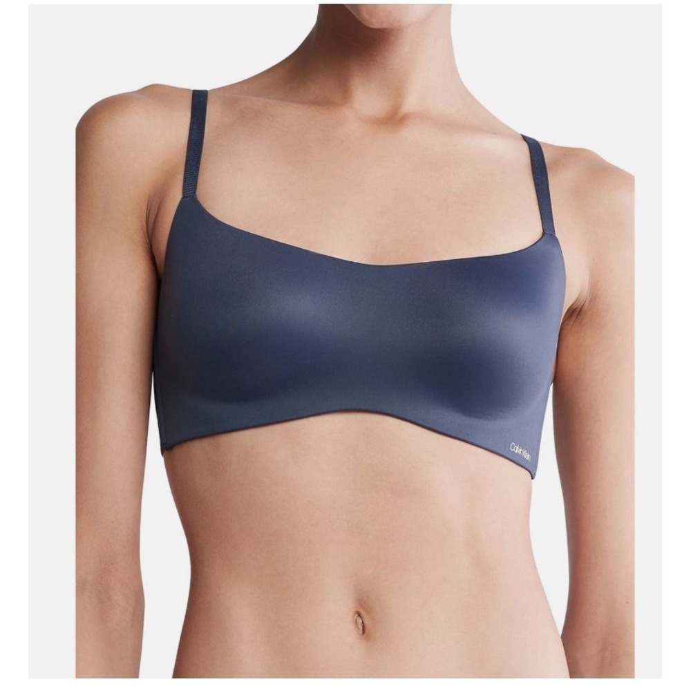 Calvin Klein Liquid Touch Lightly Lined Bralette 32D Speakeasy Blue QF5681